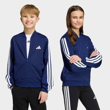 ADIDAS SPORTSWEAR Athletic Zip-Up Hoodie in Blue: front