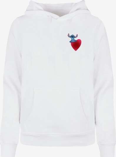 ABSOLUTE CULT Sweatshirt 'Lilo And Stitch - Sitting On Heart' in navy / lila / rot / weiß, Produktansicht
