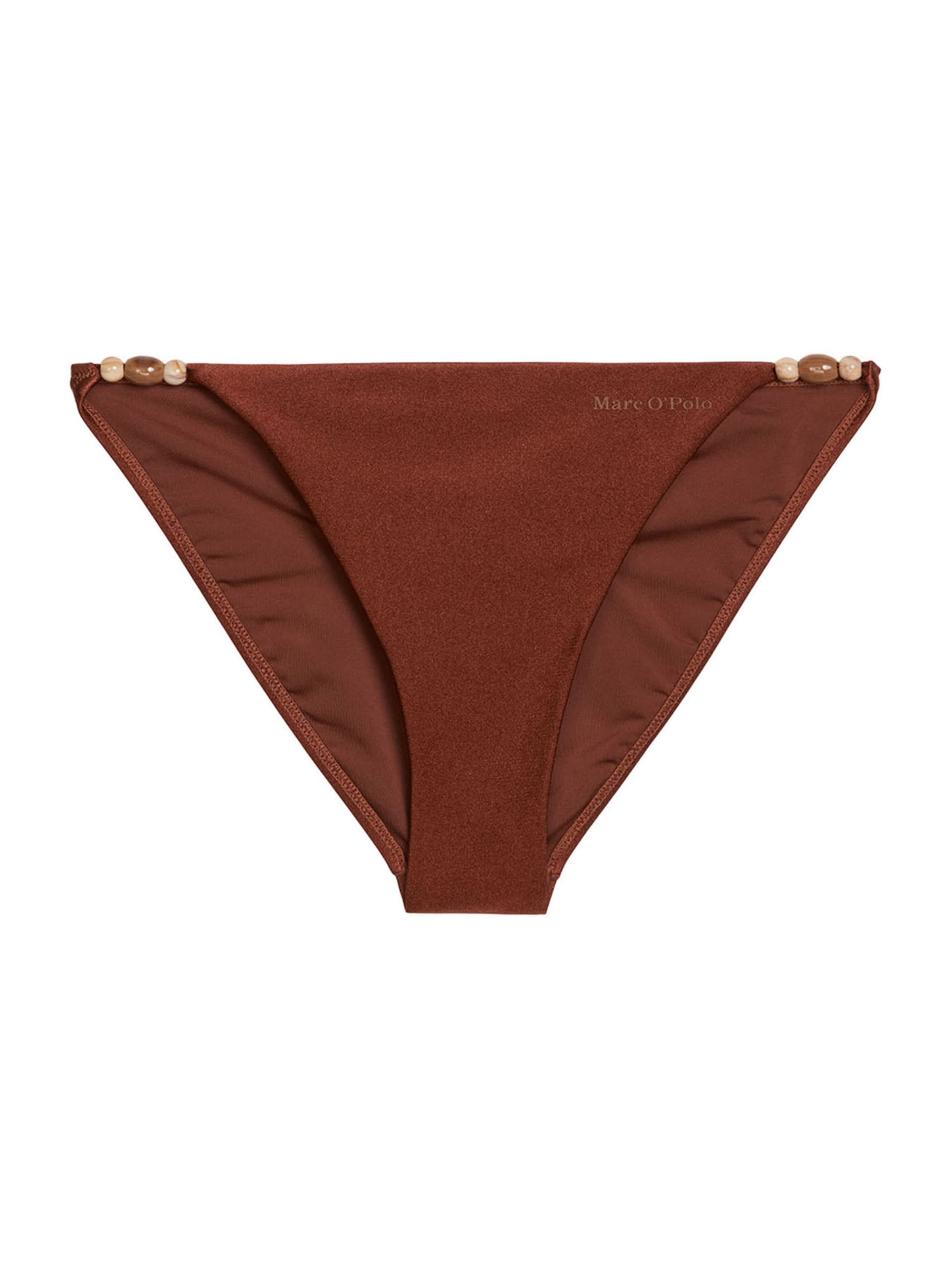 Marc O'Polo Bikini-Hose ' Breezy Leaf ' in Braun: Vorderseite
