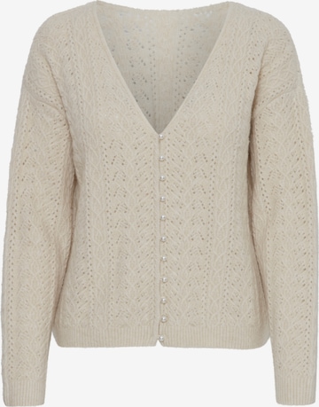 Cardigan 'Liyanna' ICHI en blanc : devant