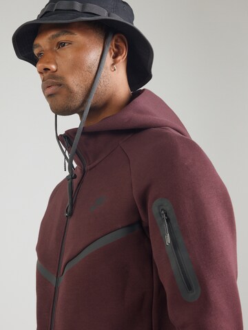 Nike Sportswear Кофта на молнии 'TECH FLEECE' в Красный