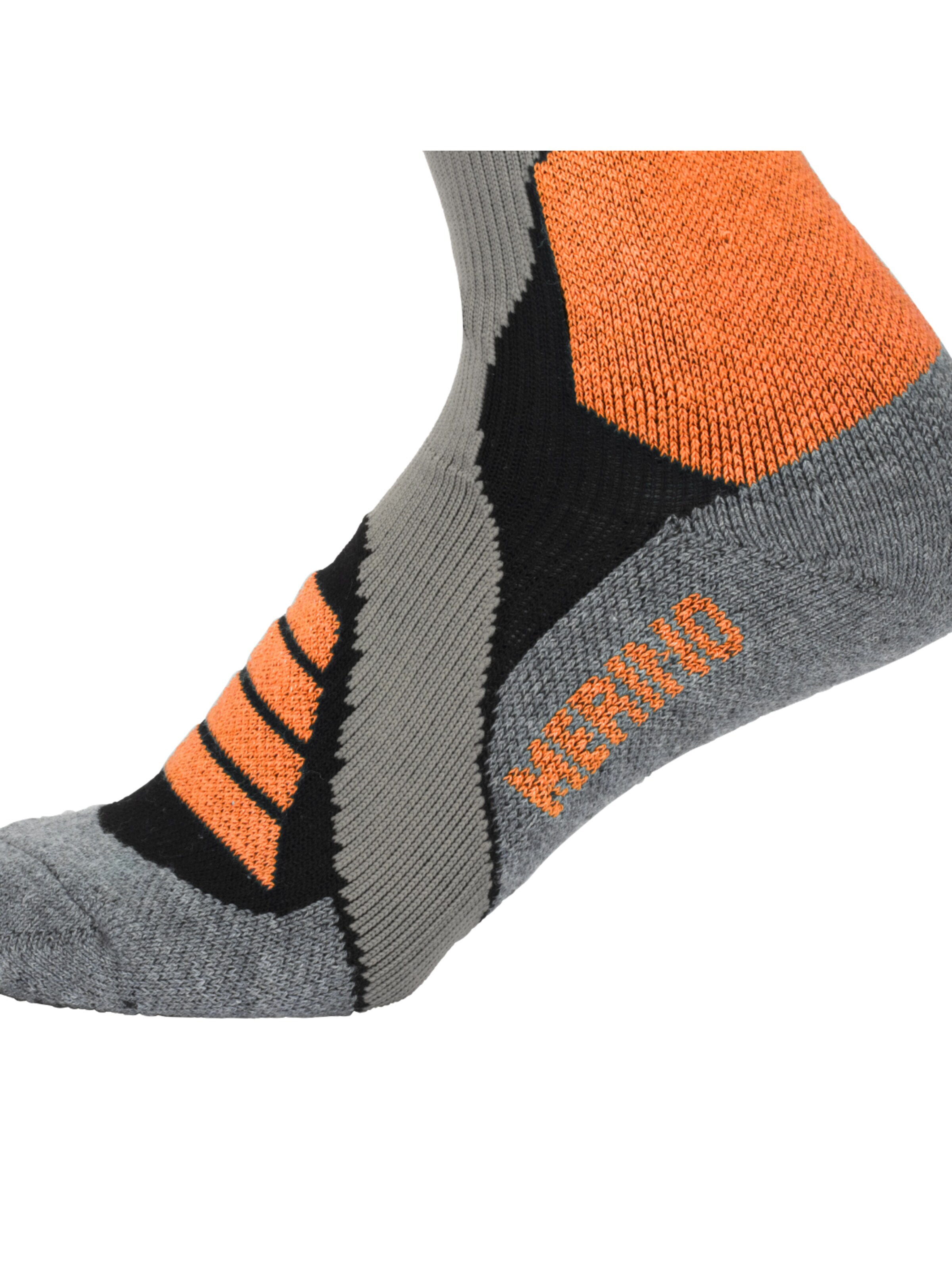Calzino sportivo 'MowMow Ski Socks - Silver Ions - Antibacterial - Men - Women - Size 39-42 - Gray' di Mowmow in arancione