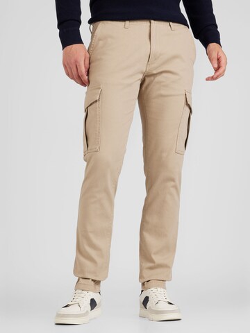 JACK & JONES Regular Cargo Pants 'MARCO JOE' in Beige: front