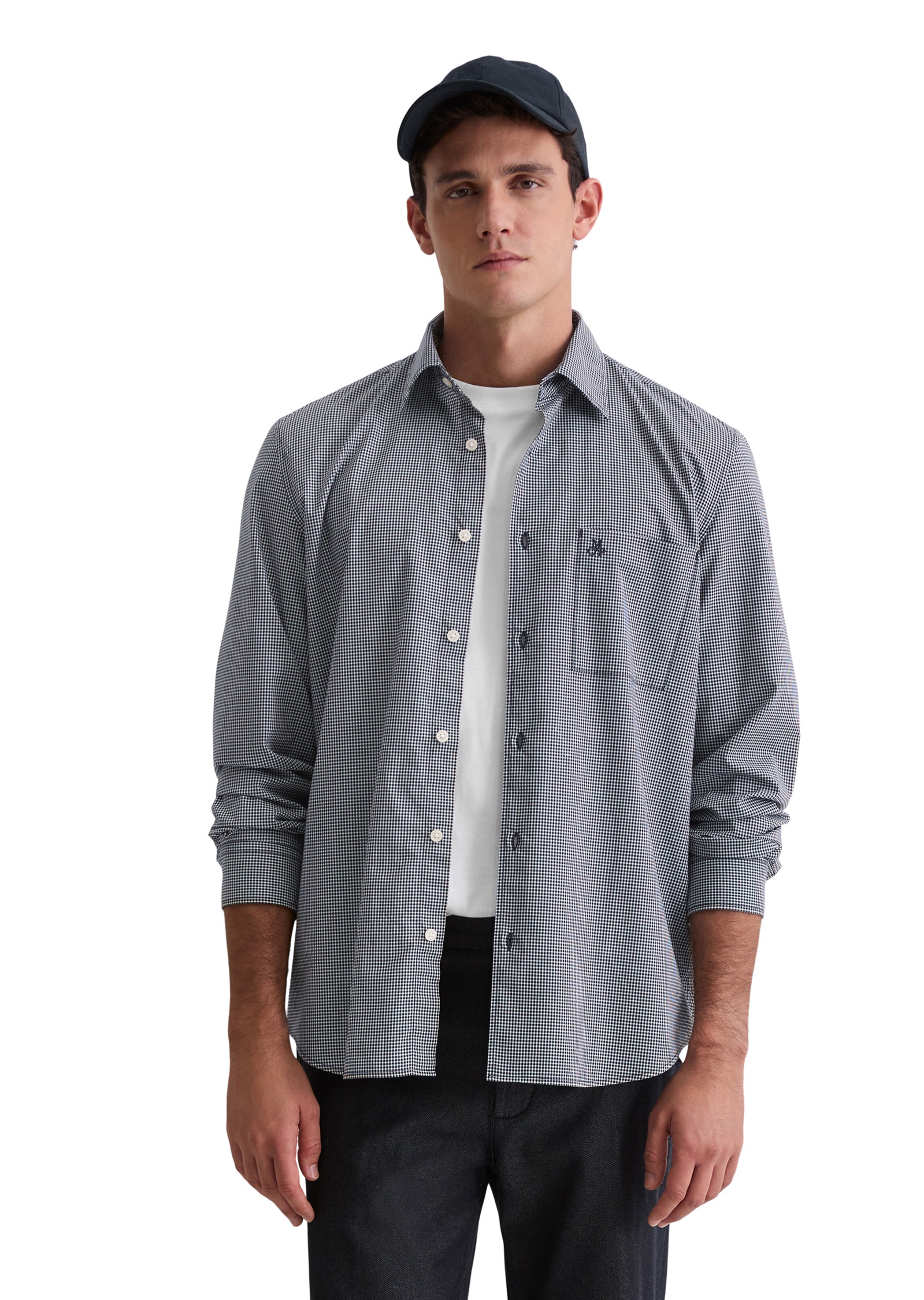 Marc O'Polo Regular fit Overhemd in Blauw: voorkant