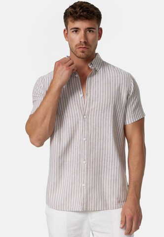 Coupe regular Chemise 'Bravida' INDICODE JEANS en beige