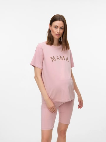MAMALICIOUS Домашний костюм 'MLKAJA' в Ярко-розовый: спереди
