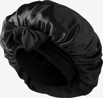 soho Hair accesoiresNakit za kosu 'Makena Satin Bonnet - Sleep Cap for Frizz Prevention (Black)' - crna boja: prednji dio