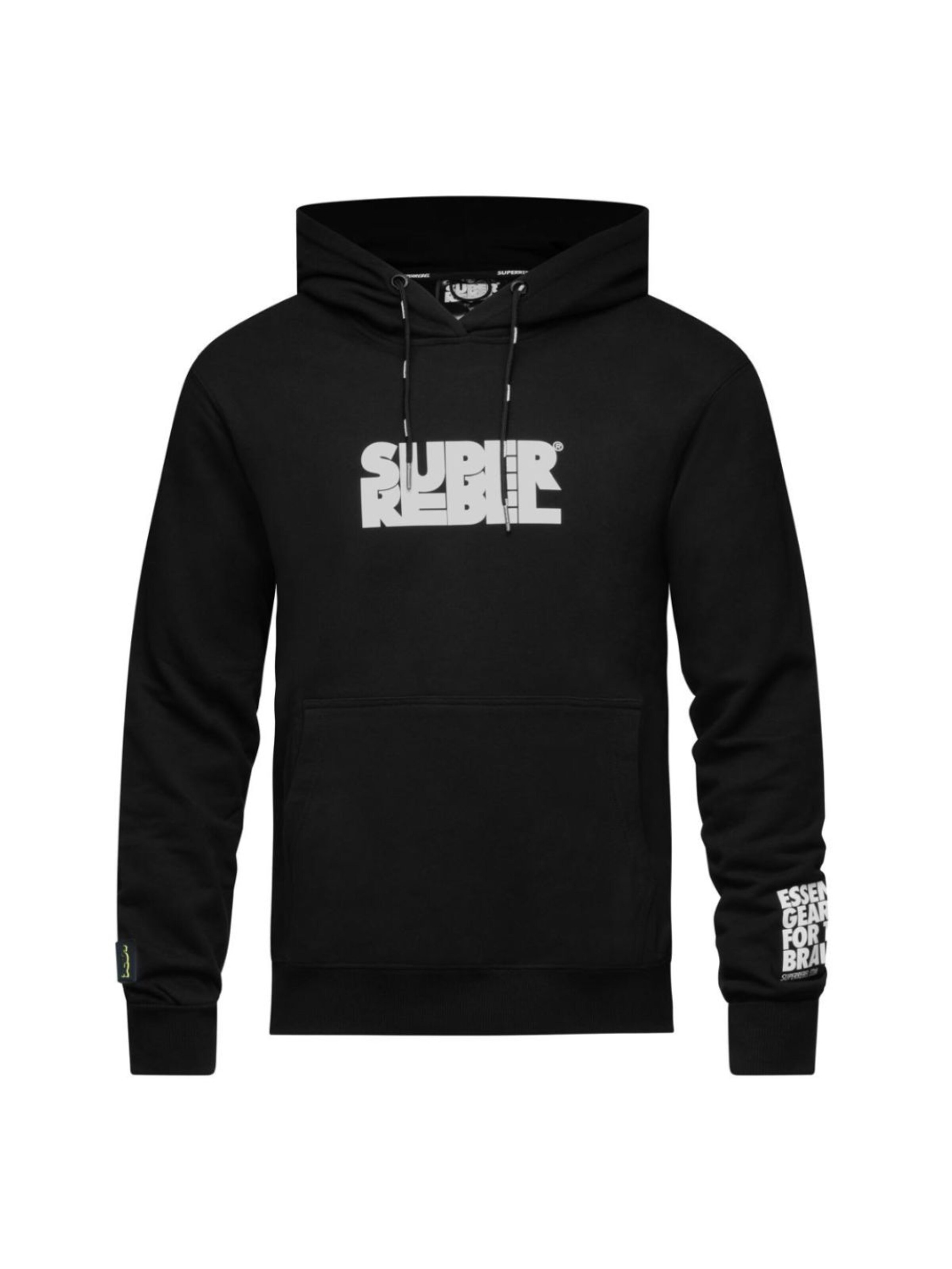 Felpa 'MAVERICK_' di SUPERREBEL® GEAR in nero: frontale