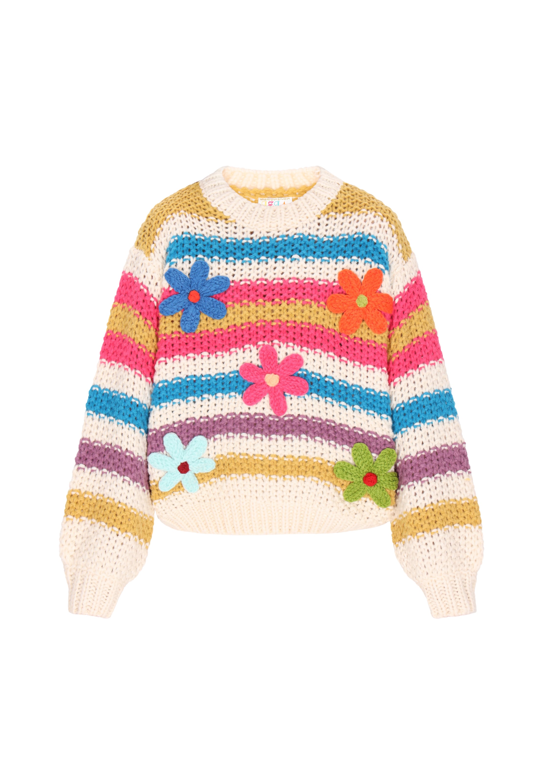 IZIA - Pullover oversized em branco: frente