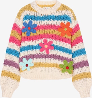 IZIAŠiroki pulover - bijela boja: prednji dio