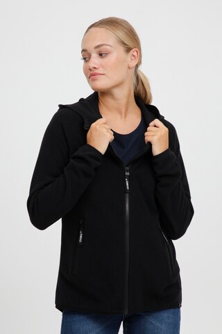 Oxmo Fleece jas 'FINJA' in Zwart: voorkant