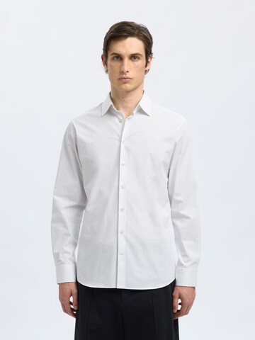 Coupe slim Chemise SELECTED en blanc : devant