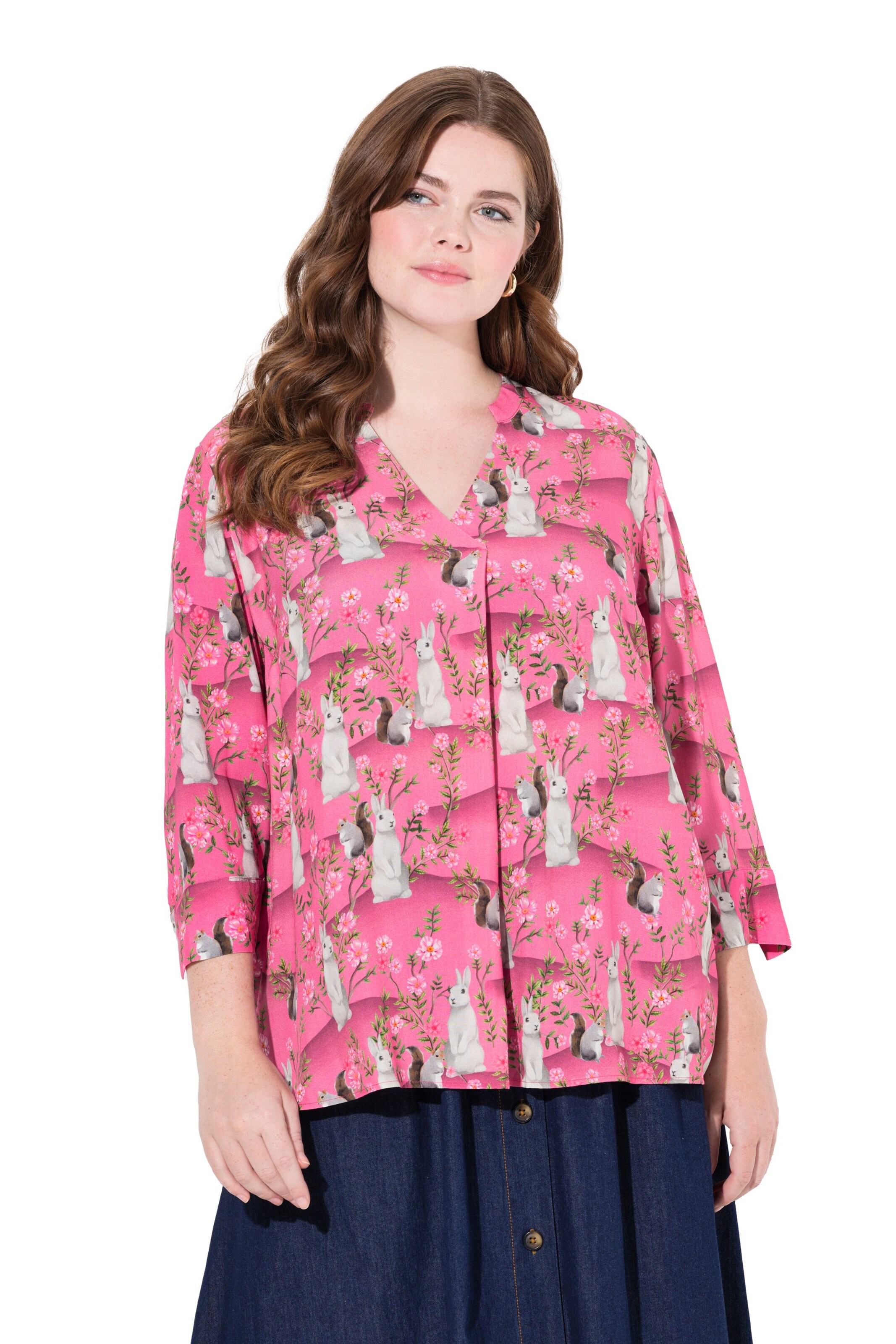 Ulla Popken Tuniek in Roze: voorkant