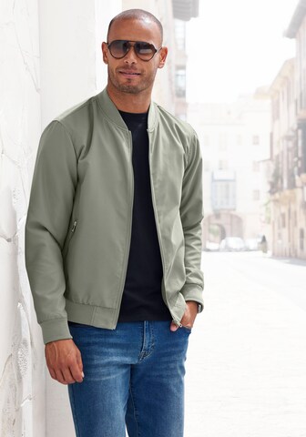 JOHN DEVIN Between-Season Jacket in Green: front