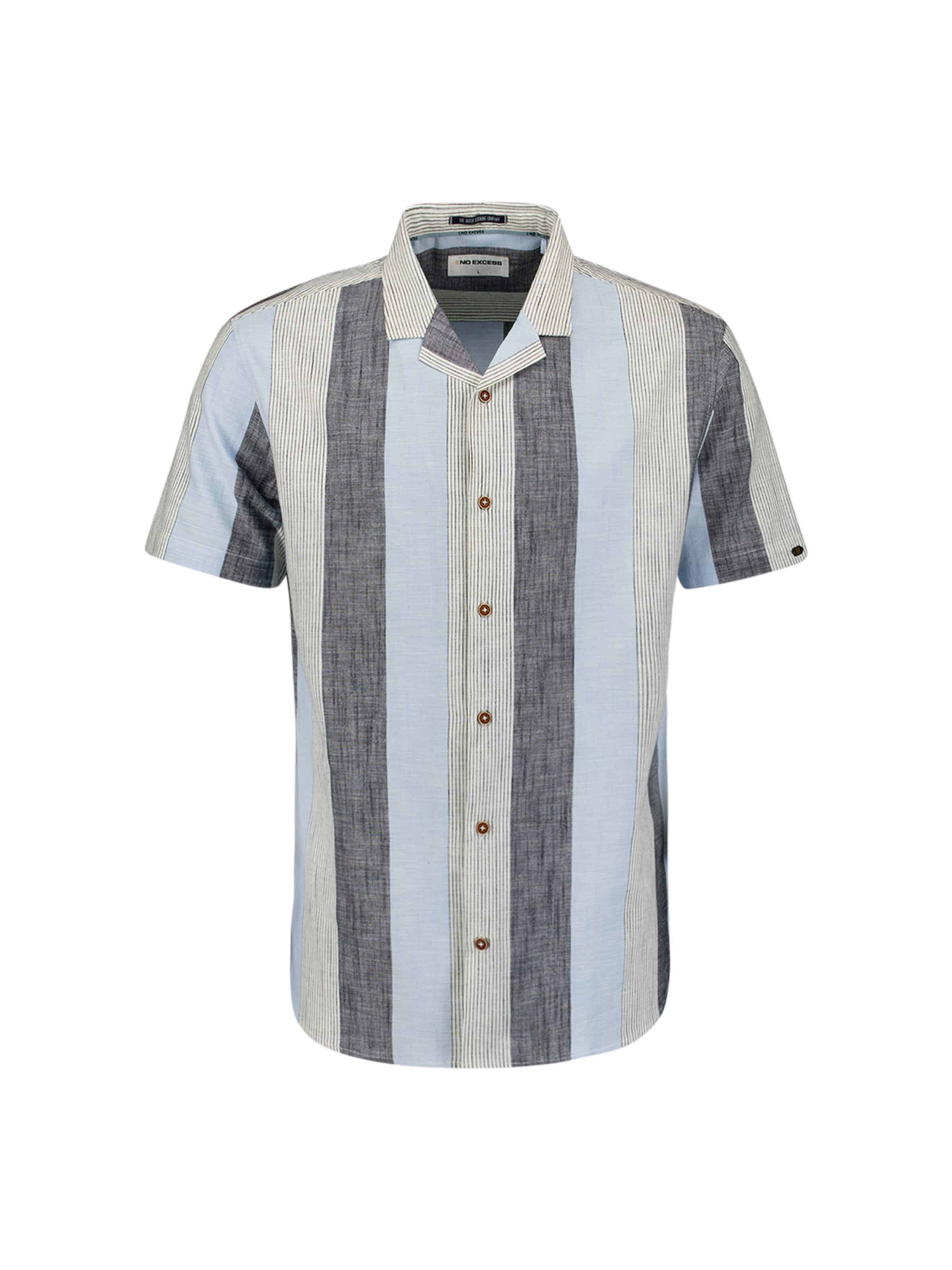 No Excess Regular fit Overhemd in Blauw: voorkant