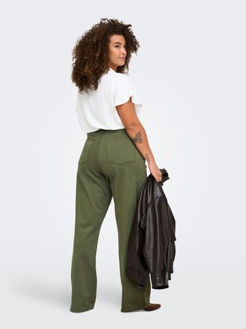 ONLY Carmakoma Wide leg Broek 'MADISON ' in Groen