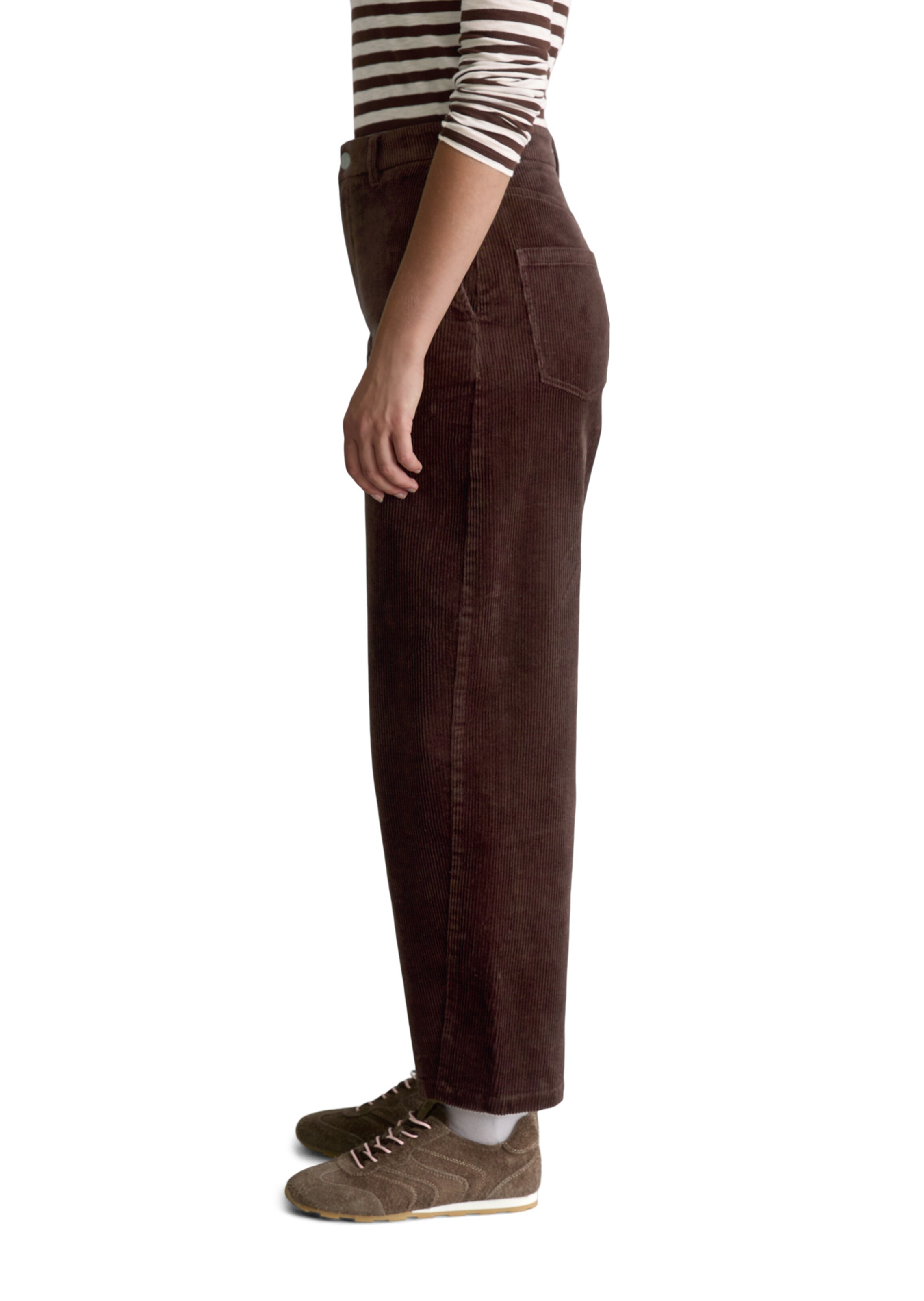 Marc O'Polo DENIM Barrel Trousers 'Airin' in Brown