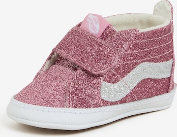 rožinė VANS Pirmieji vaiko vaikščiojimo bateliai 'Sk8-Hi Crib': priekis