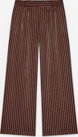 VERO MODA - Pierna ancha Pantalón plisado 'VMPolly' en marrón: frente