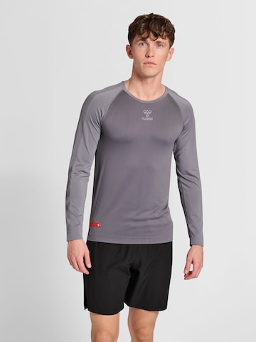 Hummel Performance Shirt 'Pro Grid Seamless' in Grey: front