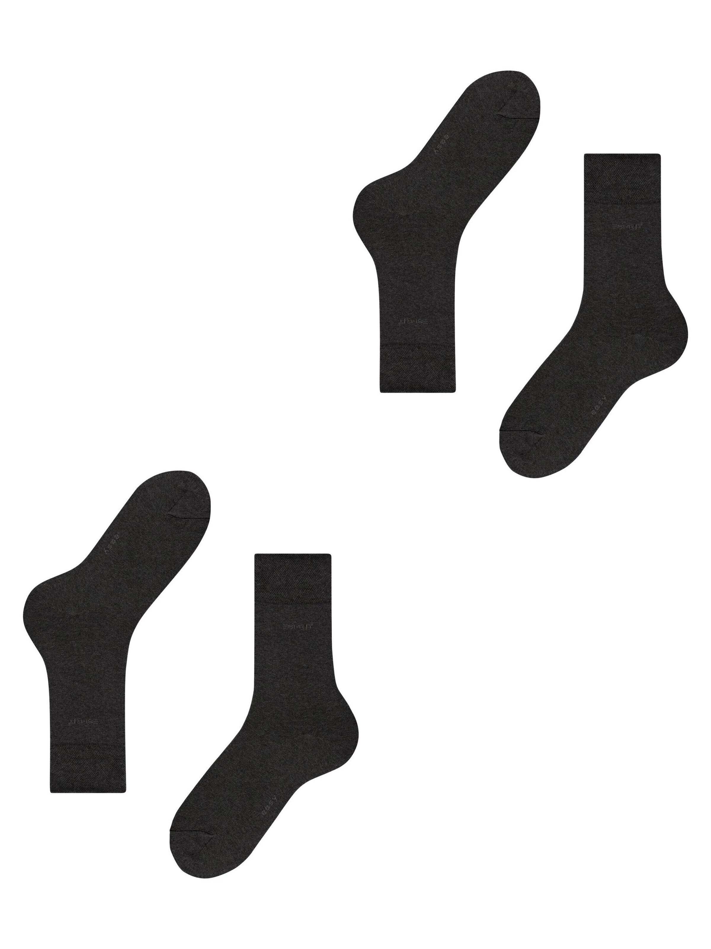 ESPRIT Socken 'Basic Easy 2-Pack'‌‌‌‌‌‌ in Grau