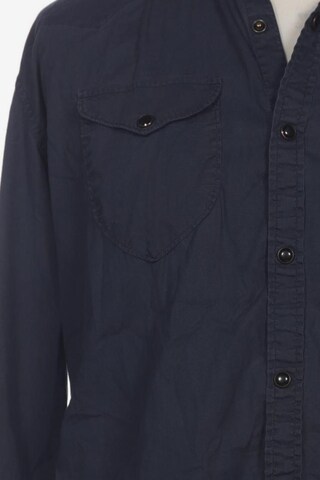 REPLAY Button Up Shirt in XL in Blue