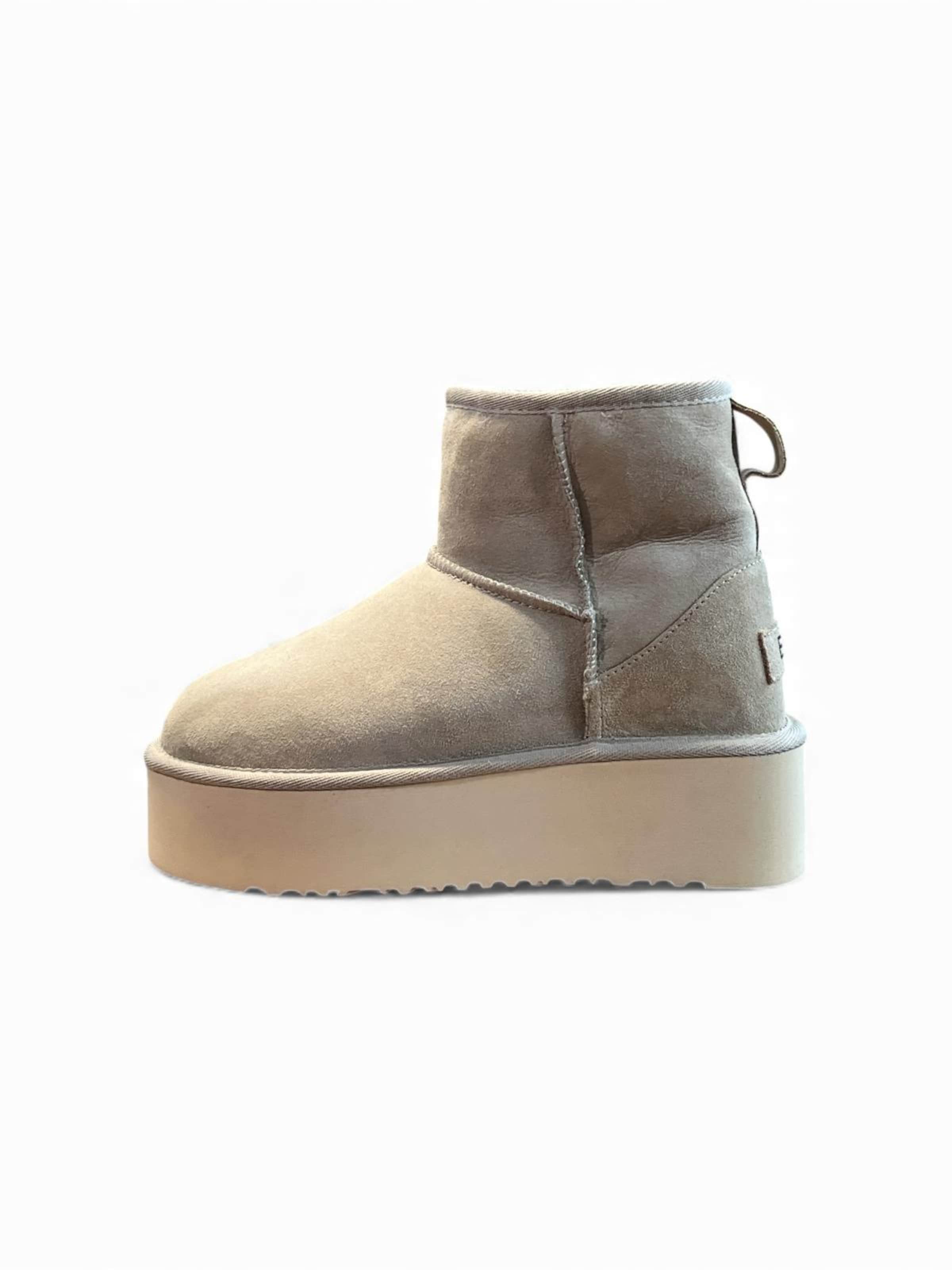 Begoria Boots 'Long Suede' in Beige: front