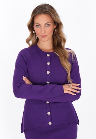 Cardigan faina en violet : devant