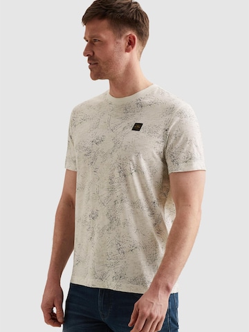 PME Legend T-shirt 'PME LEGEND - T-shirt in slub jersey with allover print' i vit