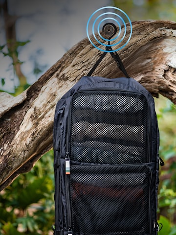 TRAVEL DUDE Matkakassi 'Hanging Packing Cube mit Kompression, Hängende Packwürfel für Rucksack und Koffer, Reise Regal in Schwarz' värissä musta