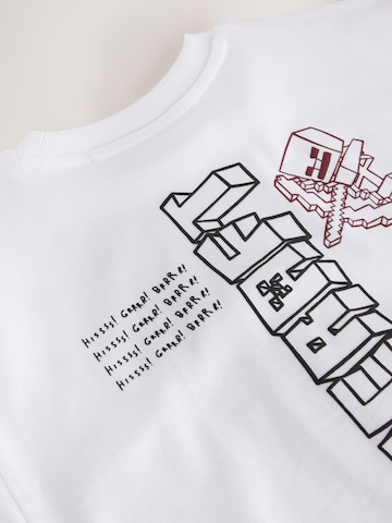 Tricou 'Minecraft' de la Next pe alb