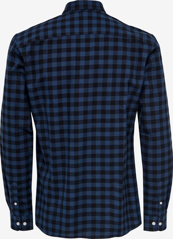 Coupe regular Chemise 'ALVARO' Only & Sons en bleu