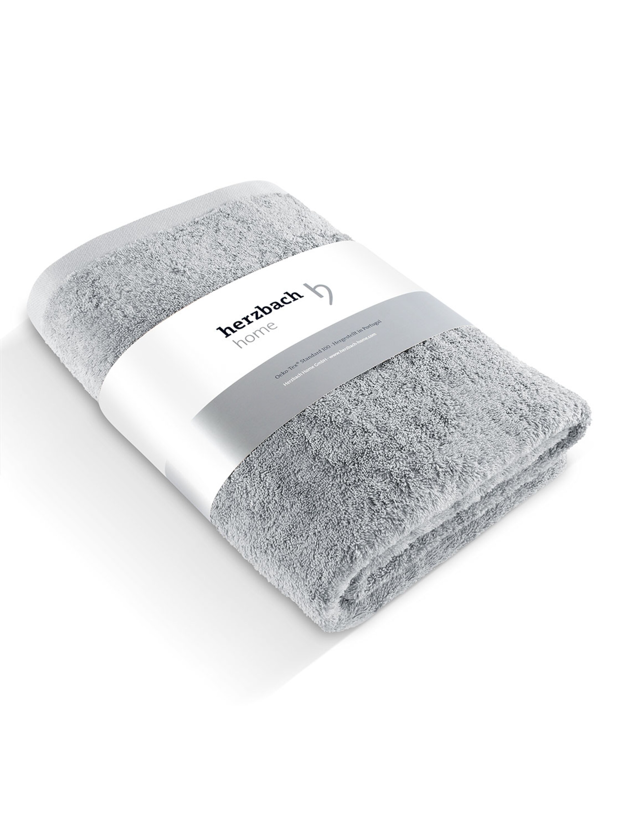 Herzbach home Towel in Silver: front