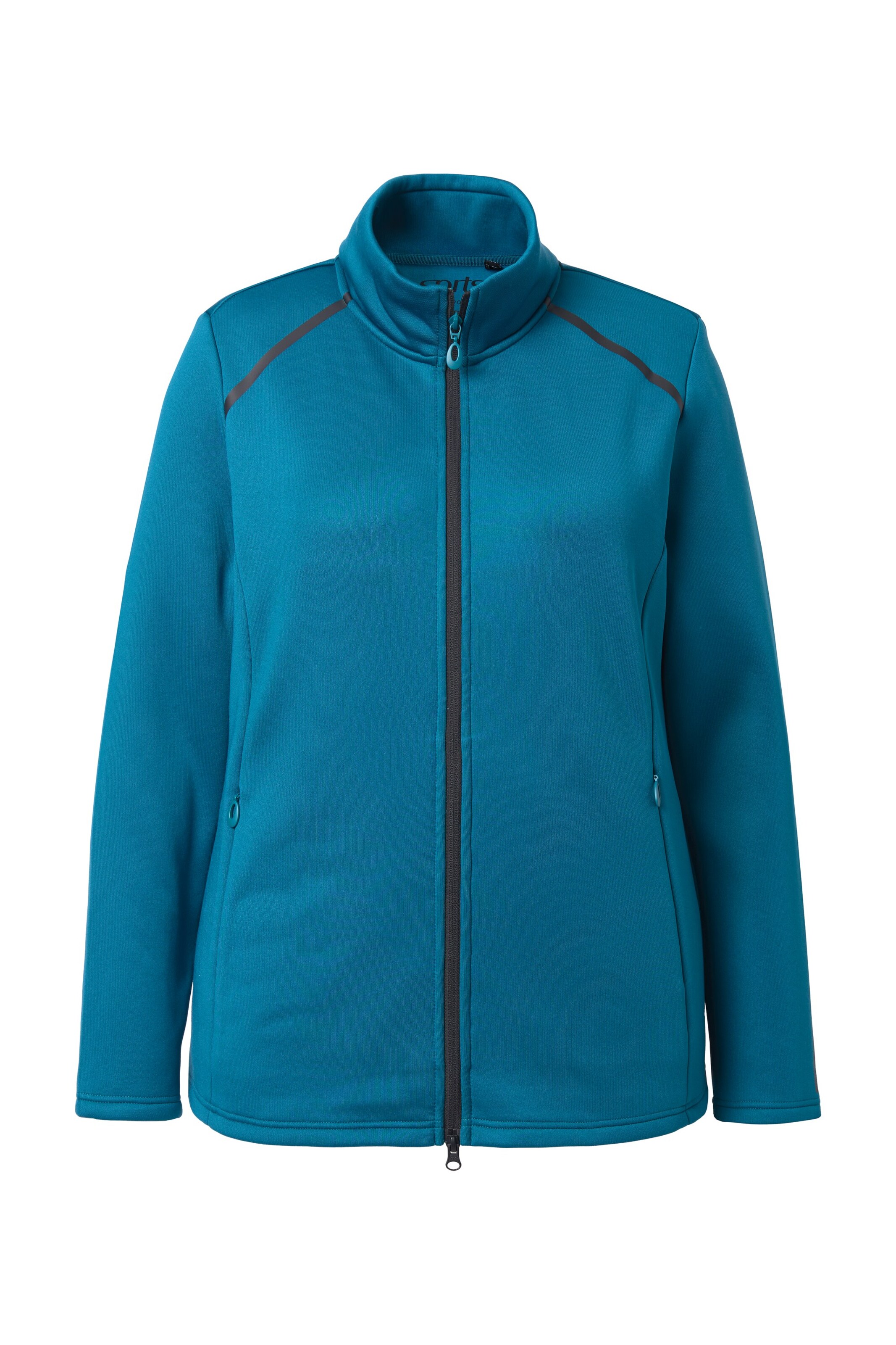 Ulla Popken Sweatjacke in Grün: Vorderseite