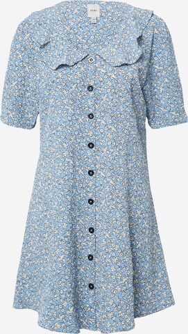 Robe-chemise 'RISKA' ICHI en bleu : devant