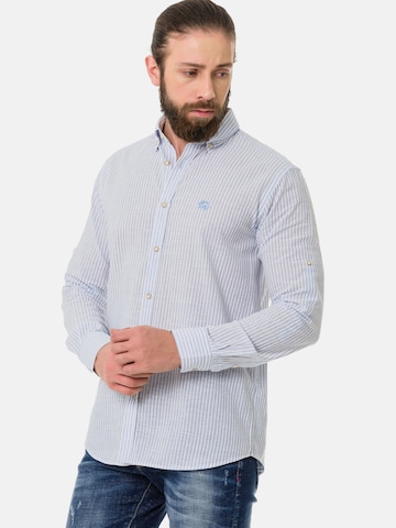 CIPO & BAXX Slim Fit Hemd 'CH194' in Blau
