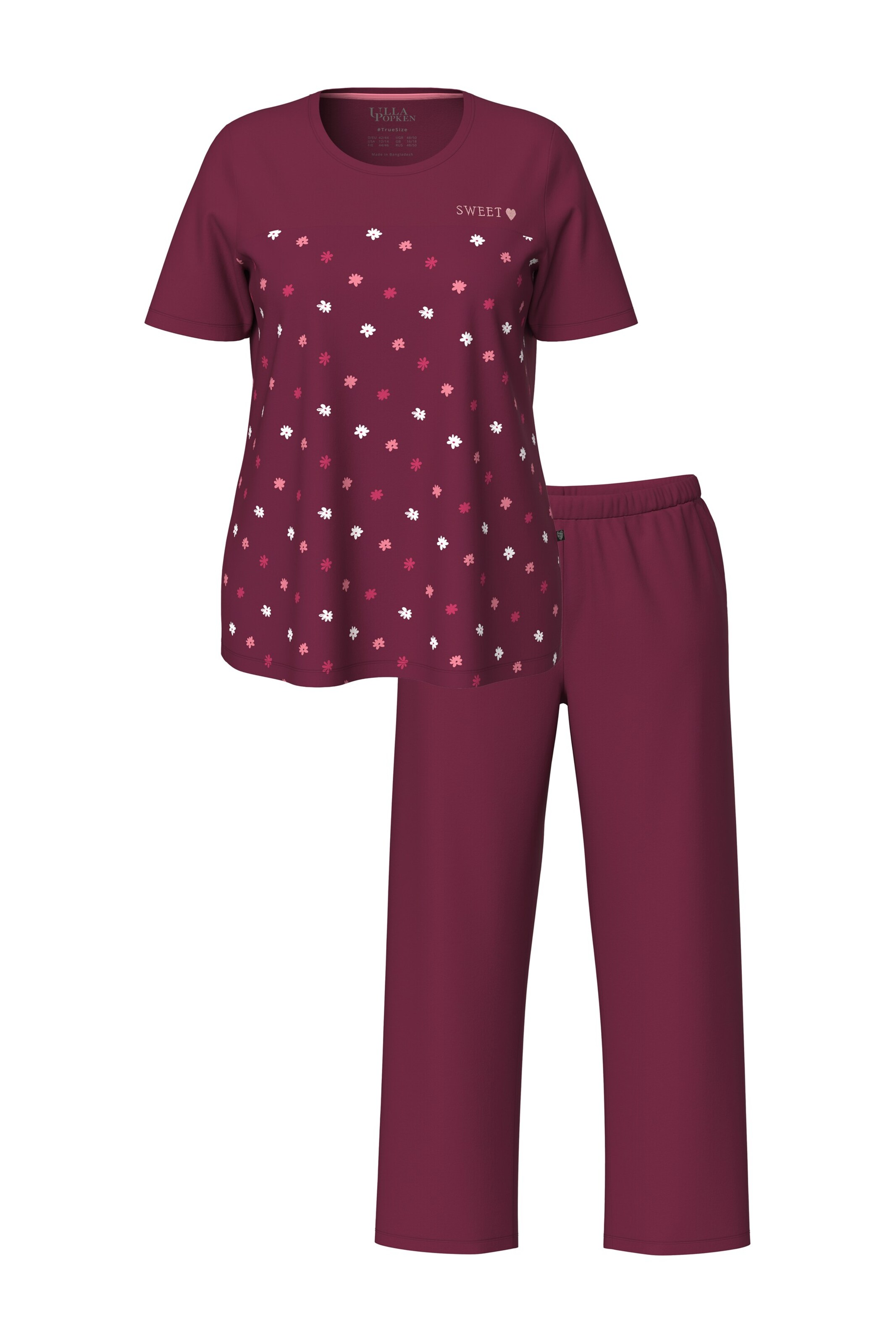 Ulla Popken Pyjama in Rood: voorkant