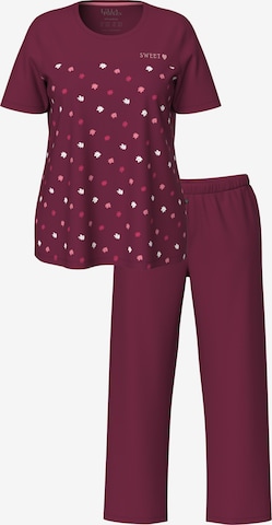 Ulla Popken Pyjama in Rot: Vorderseite