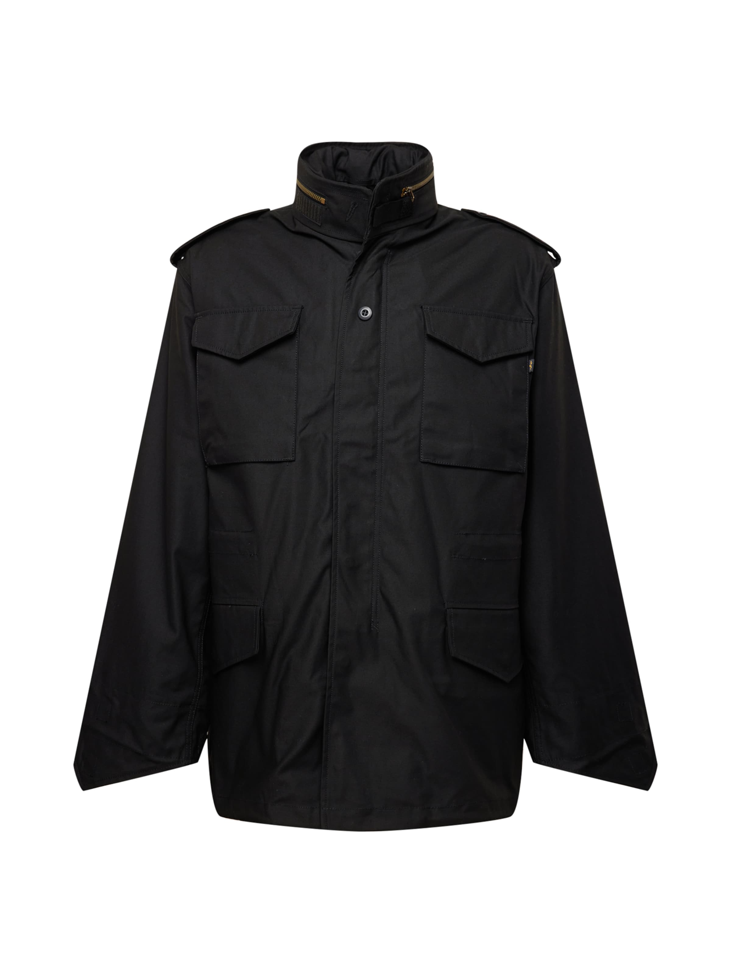 ALPHA INDUSTRIES Демисезонная куртка в Черный: спереди