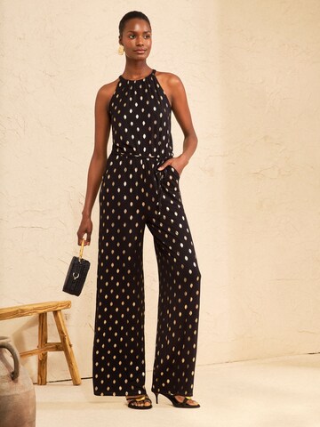 love & roses Jumpsuit in Schwarz: Vorderseite
