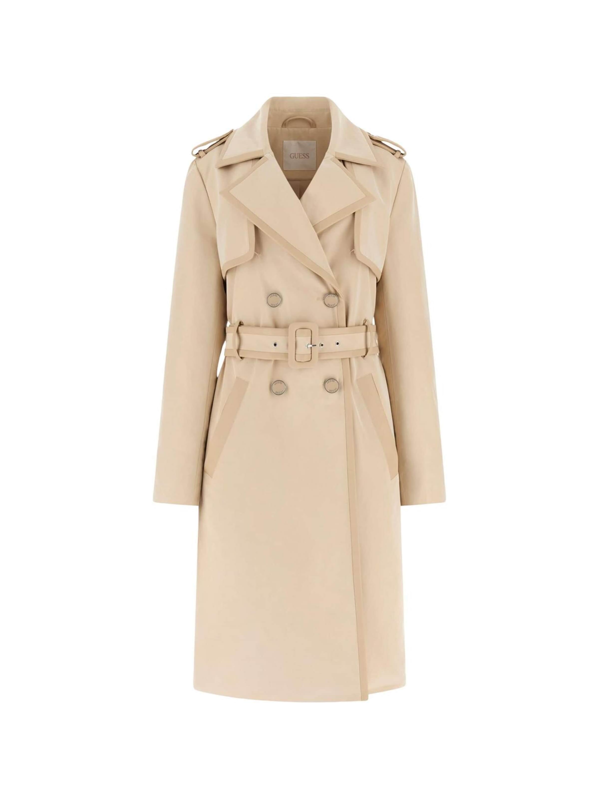 GUESS Tussenmantel 'JENNY PU DETAILS W5RL14 WGWD2' in Beige: voorkant
