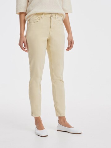 OPUS Skinny Jeans 'Elma' in Geel: voorkant