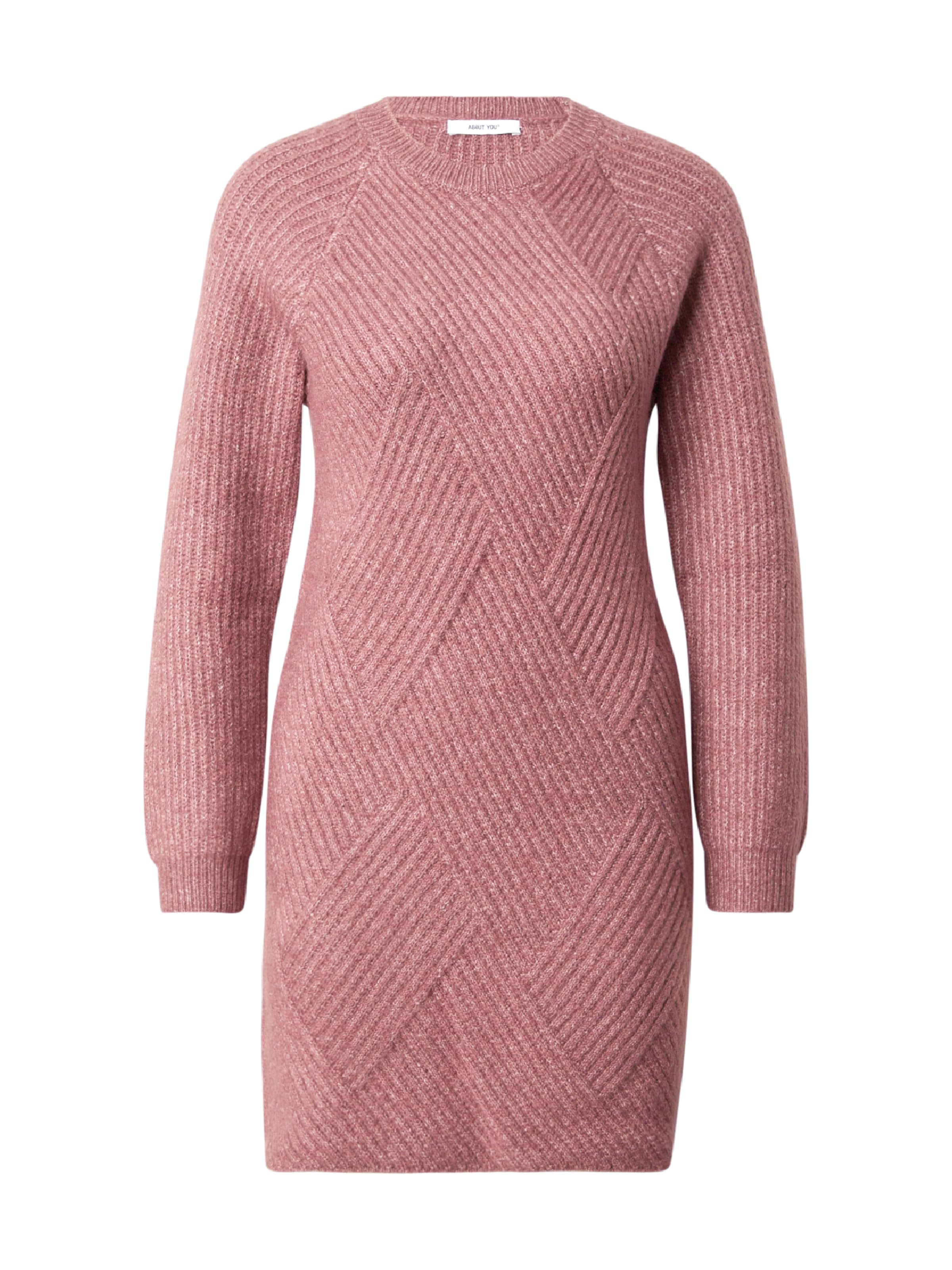 ABOUT YOU Πλεκτό φόρεμα 'Leslie' σε ροζ: μπροστά