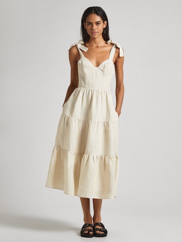 Pepe Jeans - Vestido 'EMEREAL' en beige: frente