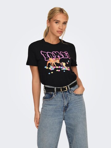 ONLY T-Shirt 'BAMBI' in Schwarz: Vorderseite