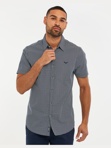 Threadbare Regular Fit Hemd in Blau: Vorderseite