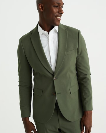 WE Fashion Slim fit Colbert 'Taro' in Groen: voorkant