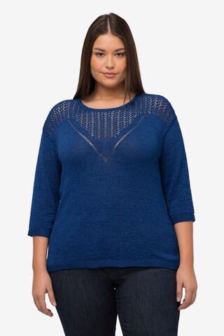 Pull-over Ulla Popken en bleu : devant