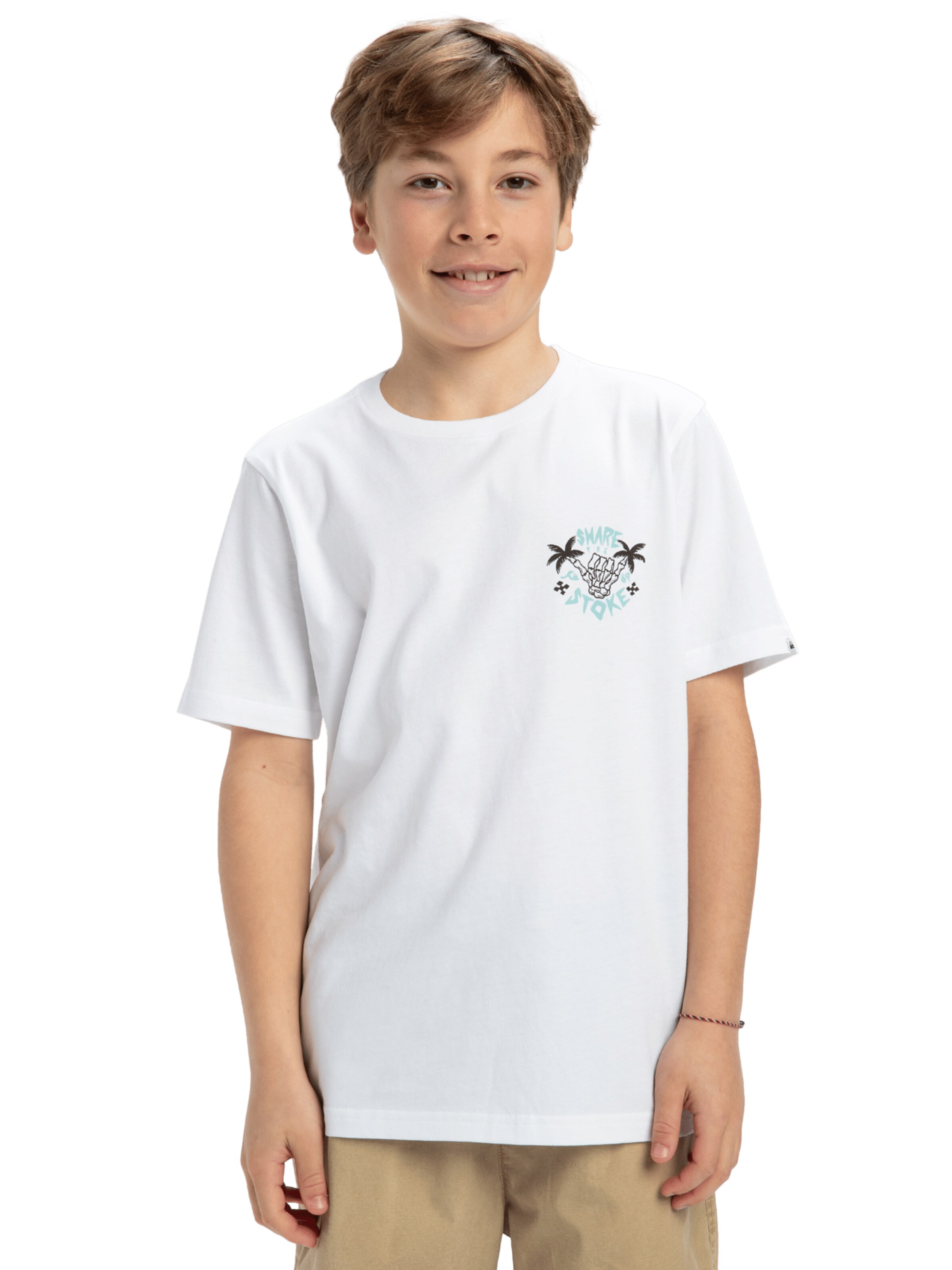 T-Shirt 'Ev Share The Stoke' QUIKSILVER en blanc