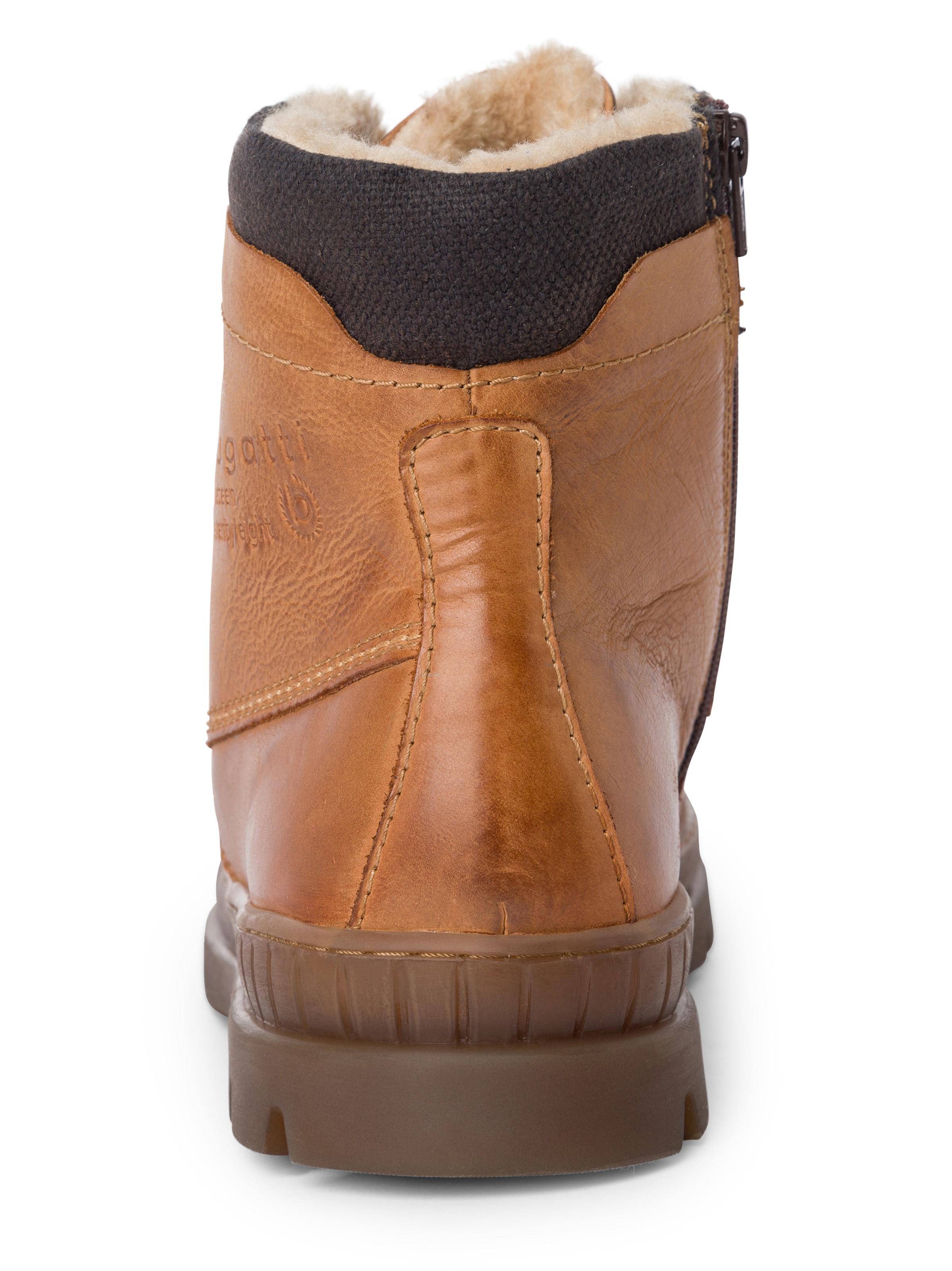 Boots stringati di bugatti in marrone